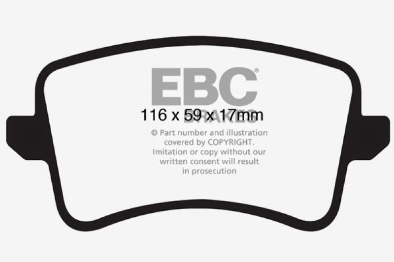 EBC DP21988 fits Audi 09-11 A4 2.0 Turbo Greenstuff Rear Brake Pads