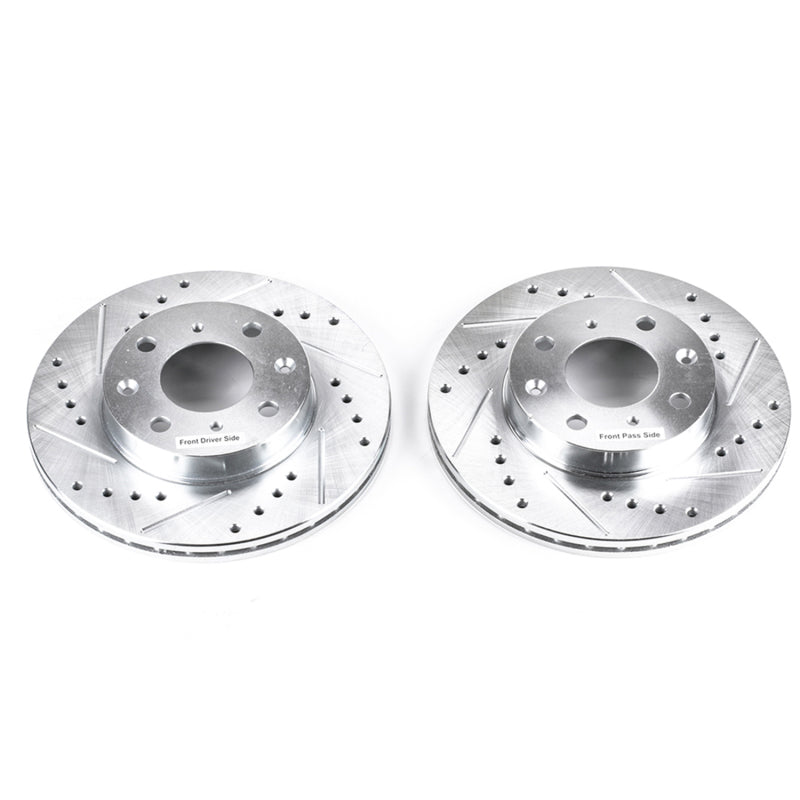 PowerStop fits Honda 88-91 Civic Front Evolution Drilled & Slotted Rotors - Pair