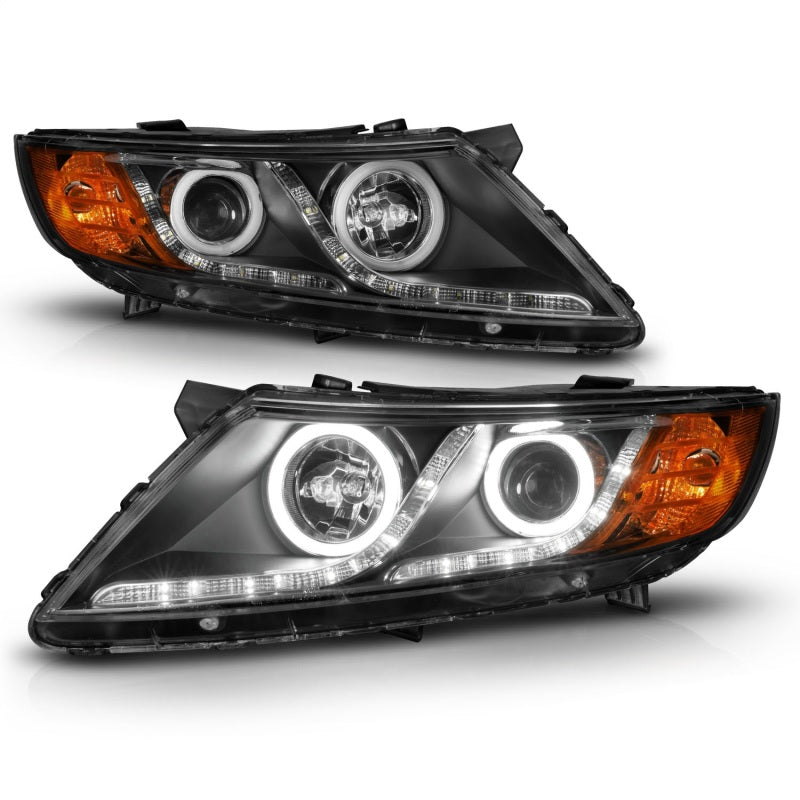 ANZO 121460 2013 fits Kia 11-20 Optima Projector Headlights w/ Halo Black (CCFL)