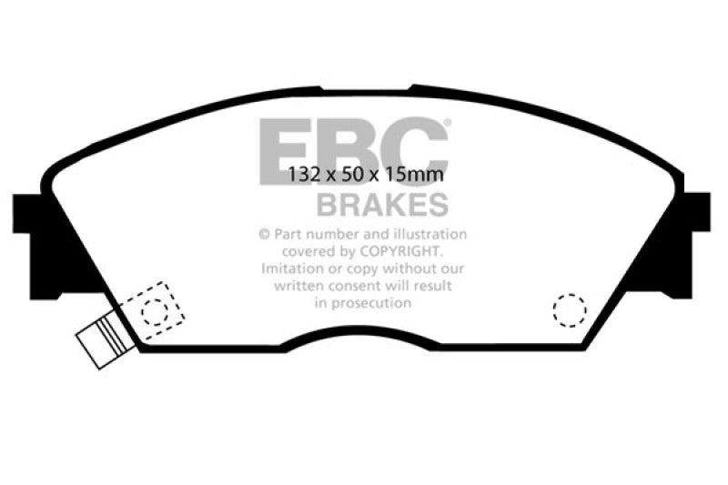 EBC DP2706 fits Honda 90-92 Civic CRX 1.6 Si Greenstuff Front Brake Pads