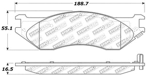 Stoptech 309.0702 Sport Brake Pads w/Shims and Hardware - Rear
