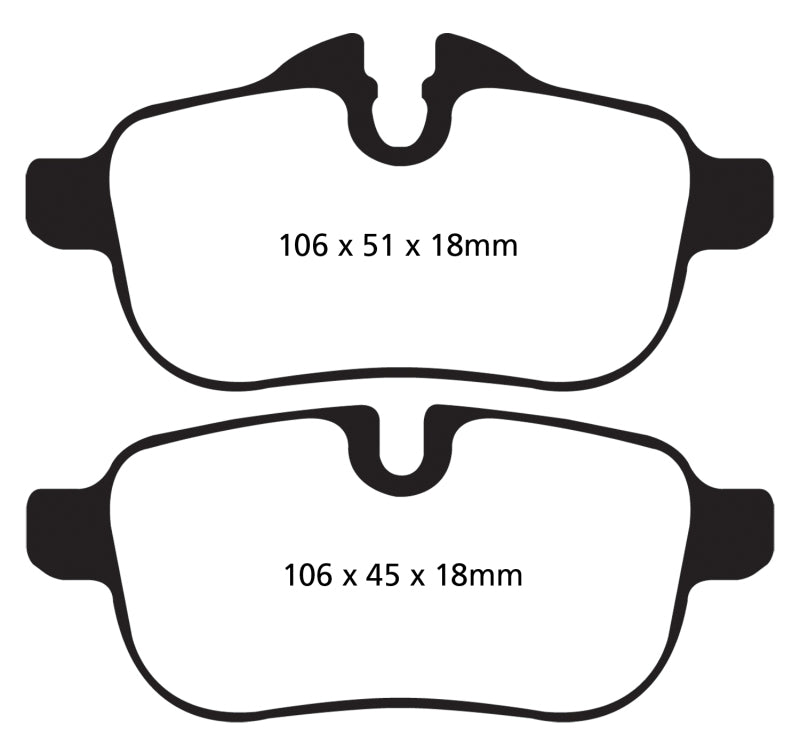 EBC DP22046 09+ fits BMW Z4 3.0 (E89) Greenstuff Rear Brake Pads