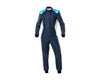 OMP IA0-1861-A01-244-64 One Evo X Overall Navy Blue/Cyan - Size 64 (Fia 8856-2018)