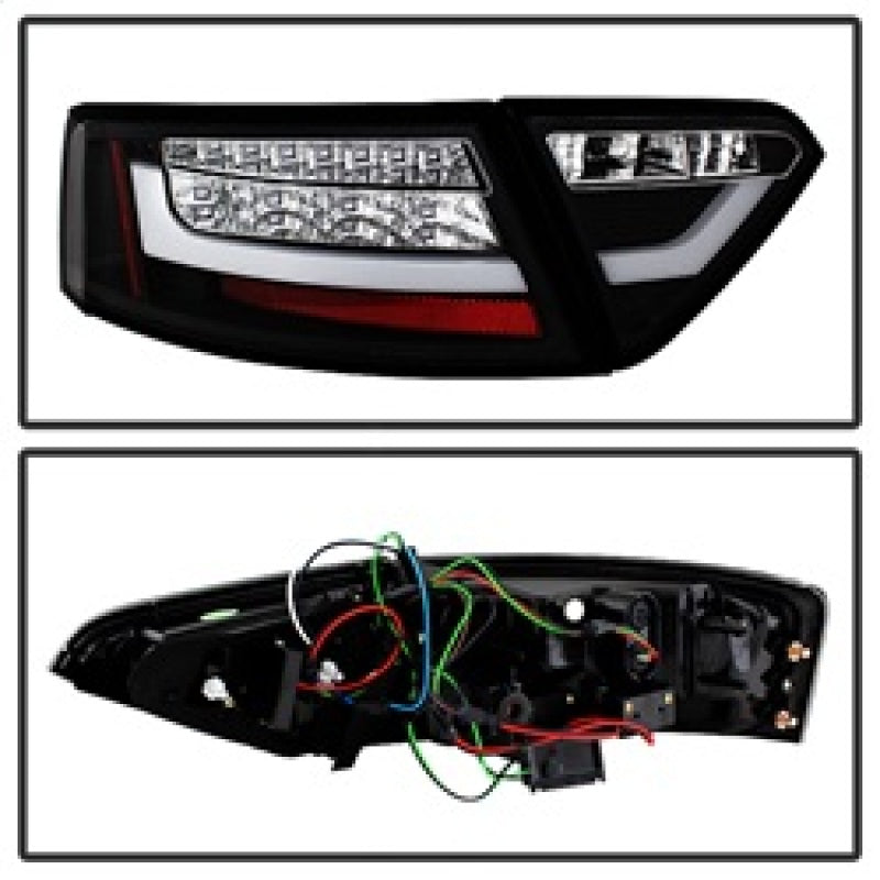 Spyder 5082275 fits Audi 08-12 A5 LED Tail Lights Black ALT-YD-AA508-LED-BK