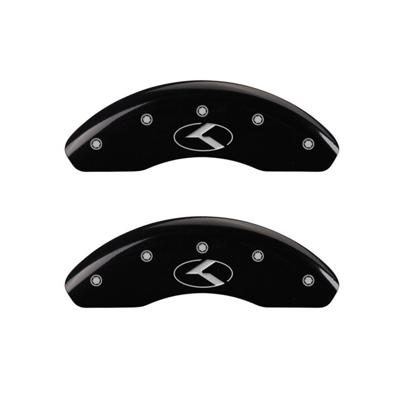 MGP 21190FCRKBK 2 Caliper Covers Engraved Front Circle K/fits Kia Black Finish S