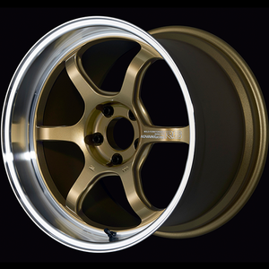Advan YA68J05EMBZ R6 18x9.5 +05 5x114.3 Machining and Racing Brass Gold Wheel