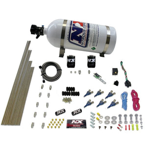 Nitrous Express 80006-10 6 Cyl Gas Nitrous Kit (150-375HP) w/10lb Bottle