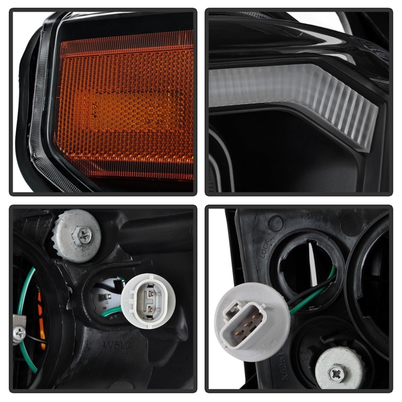 xTune 9043031 14-17 fits Toyota Tundra DRL LED Light Bar Proj Headlights - Blac