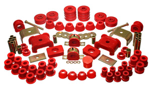 Energy Suspension 3.18105R 73-80 Chev/fits GMC 4WD w/Aftermarket Front Springs Red Hyper-Flex Master Bushing Set