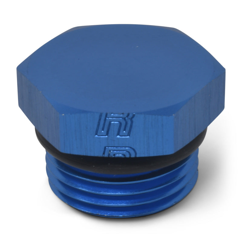 Russell 660270 Performance -6 AN Straight Thread Plug (Blue)