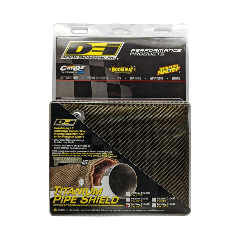 DEI  10452 Pipe Shield w/Stainless Steel Clamps - 6in x 36in - Titanium