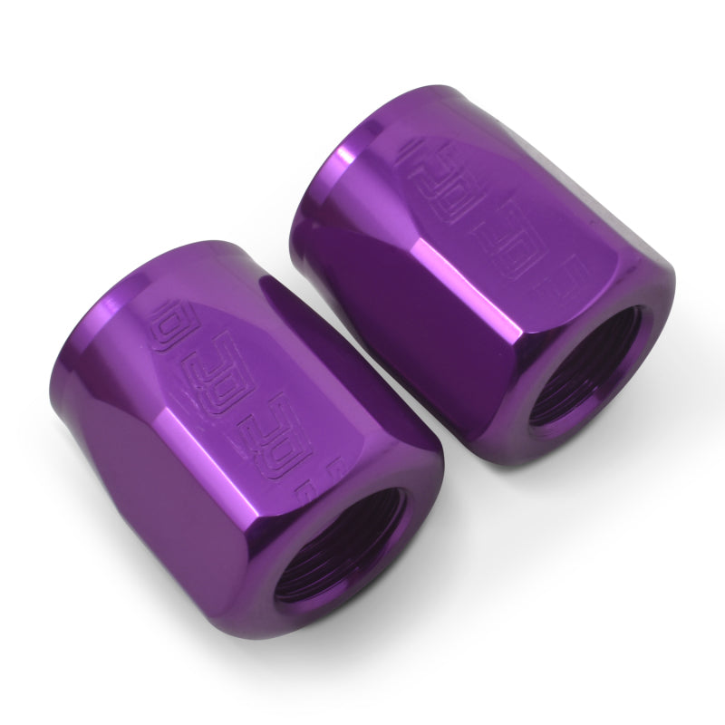 Russell 615522 Performance 2-Piece -6 AN Anodized Full Flow Swivel Hose End Sockets (Qty 2) - Purple