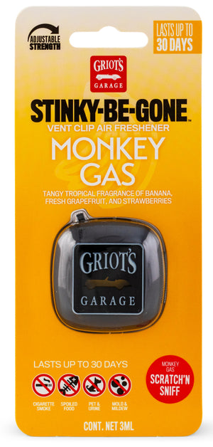 Griots Garage 10758 Stinky-Be-Gone Vent Clip Air Freshener - Monkey Gas