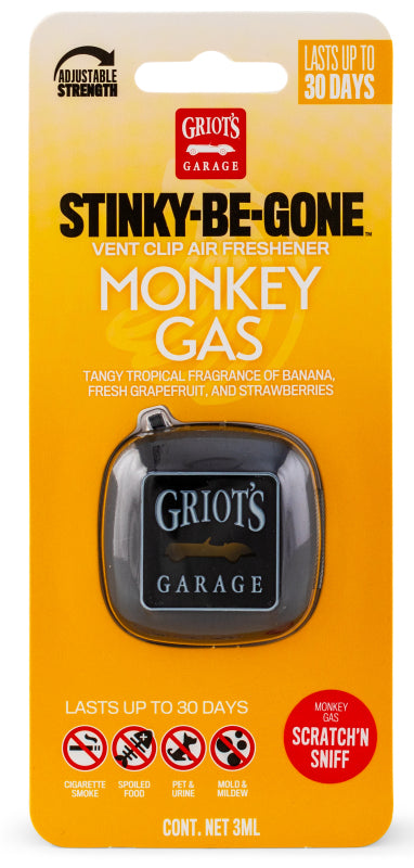 Griots Garage 10758 Stinky-Be-Gone Vent Clip Air Freshener - Monkey Gas