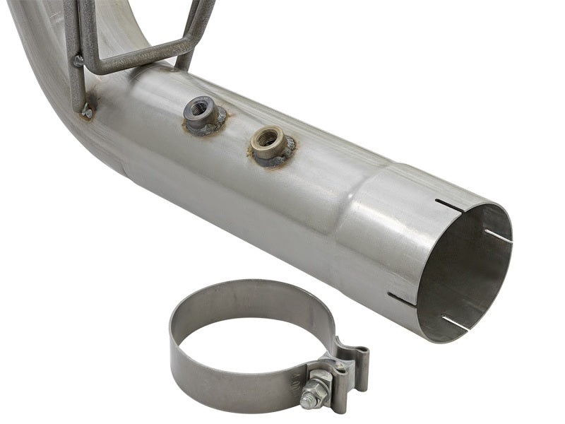 AFE 49-04086-B 4in DPF-Back Alum Steel Exhaust System w/Dual Exit Black Tip 201