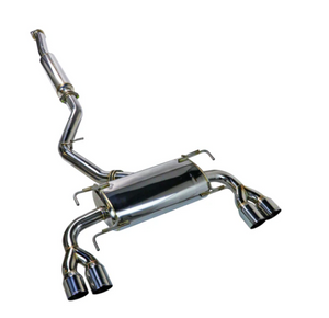 Remark RK-C2076S-02 08-14 fits Subaru WRX STi GR Hatch Sports Touring Cat-Back Exhaust - SS Quad Tips (Resonated)