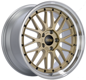 BBS LM080GPK fits LM 18x8 5x114.3 ET40 Gold Center Diamond Cut Lip Wheel - 82mm PFS/Clip Required