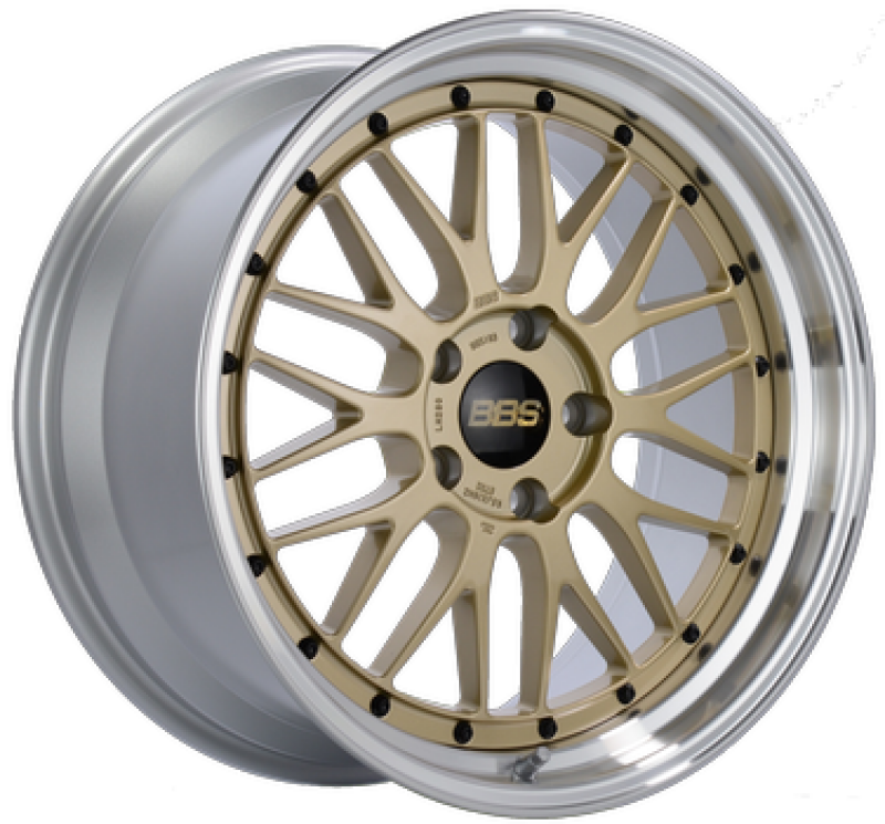 BBS LM271GPK fits LM 19x10 5x114.3 ET22 PFS Gold Center Diamond-Cut Rim Wheel PFS/Clip Req