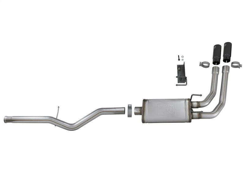 AFE 49-44098-B Series 3in to 2.5in 409 SS Cat-Back Exhaust w/ Black Tips 09-18