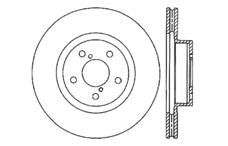 Stoptech 128.47021CR Drilled Sport Brake Cryo Rotor