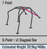 Cusco 289 261 FLHD D1 Chromoly 2-Psgr 7pt F&R Around Dash Roll Cage 07-14 fits