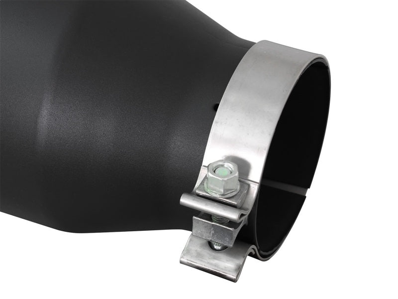 AFE 49T40606-B15 Diesel Exhaust Tip Bolt On Black 4in Inlex x 6in Outlet x 15in