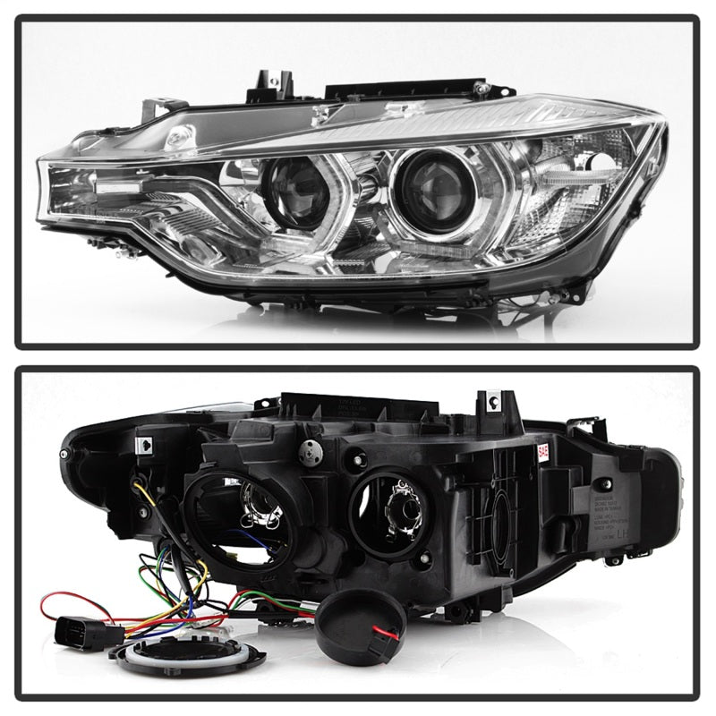 Spyder 5084354 fits BMW 12-14 F30 3 Series 4DR Projector Headlights - LED DRL -