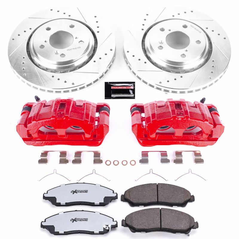 Power Stop KC7352-36 17-20 fits Honda Ridgeline Front Z36 Truck & Tow Kit w/Cals