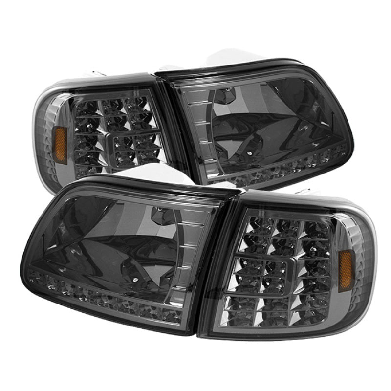 5014801 Xtune fits Ford 97-03 F150 Crystal Headlights w/ Clear LED Corners Smo