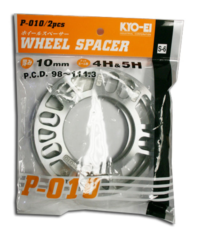 Project Kics W010UP 10MM Universal Spacers (2 Pk)