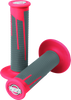 ProTaper 21687 Full Diamond Clamp-On Grips - Red/Dark Gray