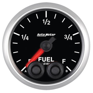 AutoMeter 5609 Autometer Elite 52mm 0-280 ohm Full Sweep Electronic Fuel Level Programmable Empty-Full Gauge