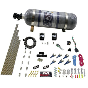 Nitrous Express 80006-12 6 Cyl Gas Nitrous Kit (150-375HP) w/Composite Bottle
