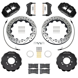 Wilwood 95-98 Nissan Skyline Superlite 6R Front BBK w/ 12.88in D/S Rotors & Flexlines - Black