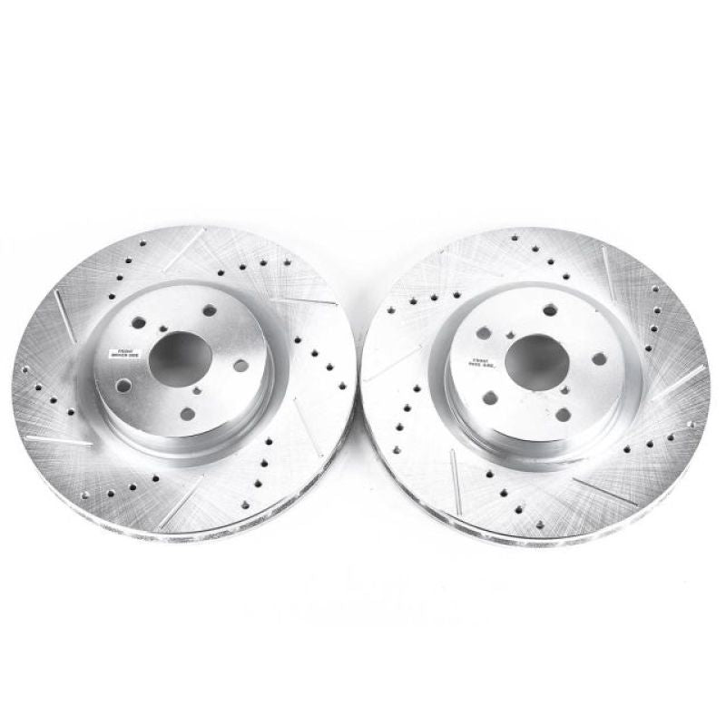 PowerStop fits Subaru 05-14 Impreza Front Evolution Drilled & Slotted Rotors -