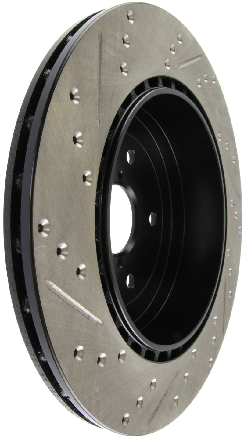Stoptech 127.47030L 08+ fits Subaru STI (Will Not Fit 05-07) Slotted & Drilled Sport Brake Rotor