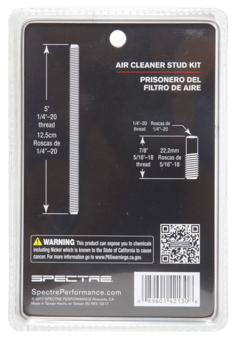 Spectre 4213 Air Cleaner Stud Kit - Unfinished