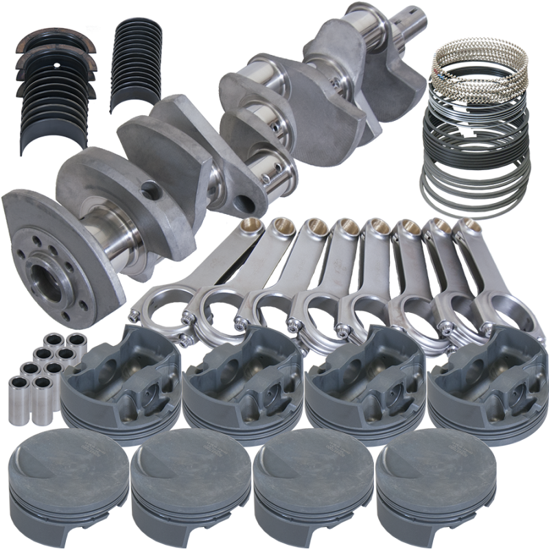 Eagle 116104560 fits Chevy 502 4.250in Crank 6.385in H-Beam -3cc Flat Top 4.560in Pistons Rotating Assembly