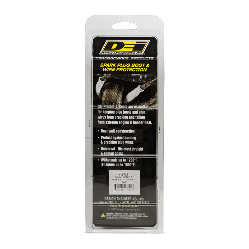 DEI  10721 Protect-A-Boot and Wire Kit 2 Cylinder - Red