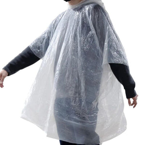 Rays Foldable Poncho Transparent White / Blue Case