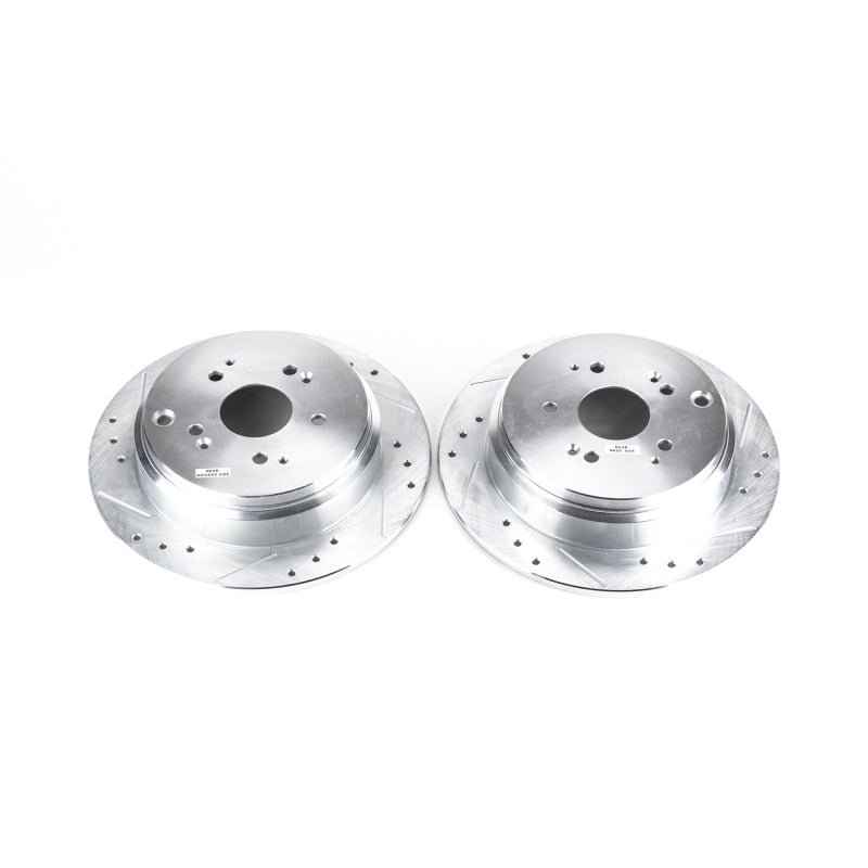 PowerStop fits Honda 02-04 Odyssey Rear Evolution Drilled & Slotted Rotors -