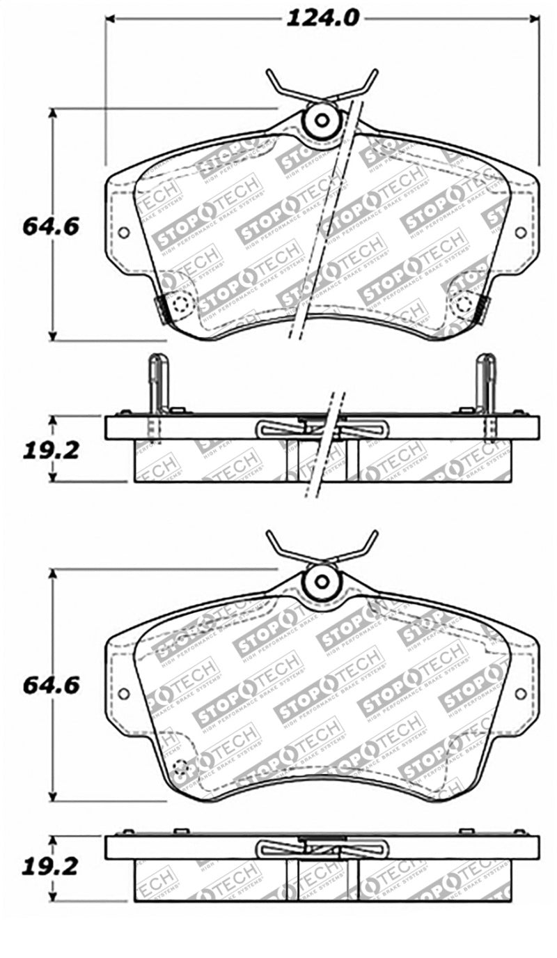 Stoptech 305.0841 Street Select Brake Pads - Front