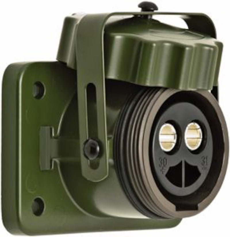 Hella 1935031 Socket 2 Pole Olive Green