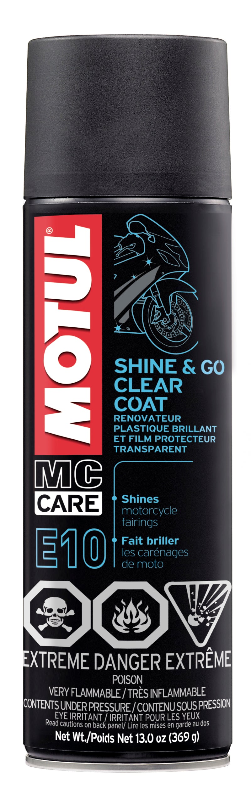 Motul 108093 13oz Cleaners SHINE & GO - Silicone Clean (13 oz)