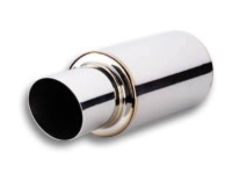 Vibrant 1061 rbo Round Muffler (17in Long) with 4in Round Tip Angle Cut - 3in i