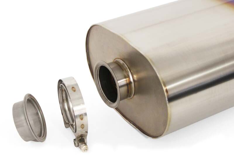 GReddy 11003525 - Universal Titanium Oval Muffler 2.5in ID Muffler Inlet