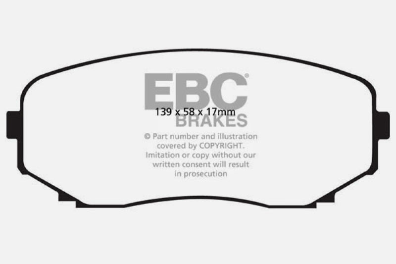 EBC DP21794 fits Ford 11-14 Edge 2.0 Turbo Greenstuff Front Brake Pads