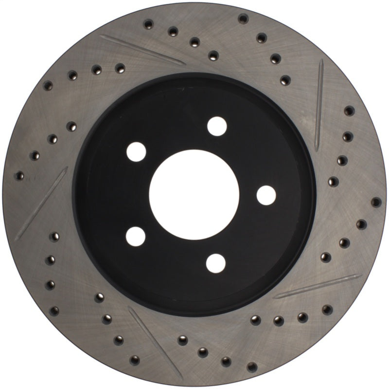 Stoptech 127.61086L 05-10 Ford Mustang GT Front Left Slotted & Drilled Rotor