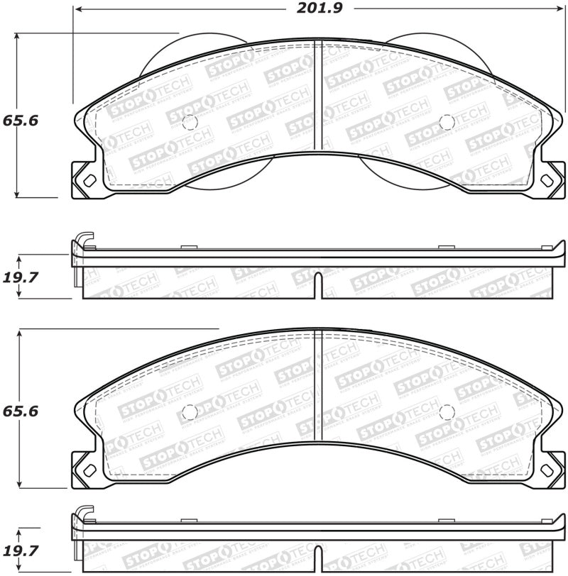 Stoptech 308.1411 Street Brake Pads - Rear