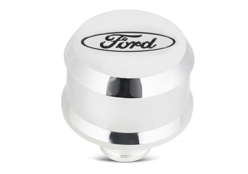 fits Ford 302-439 Racing Slant Edge Breather - Chrome